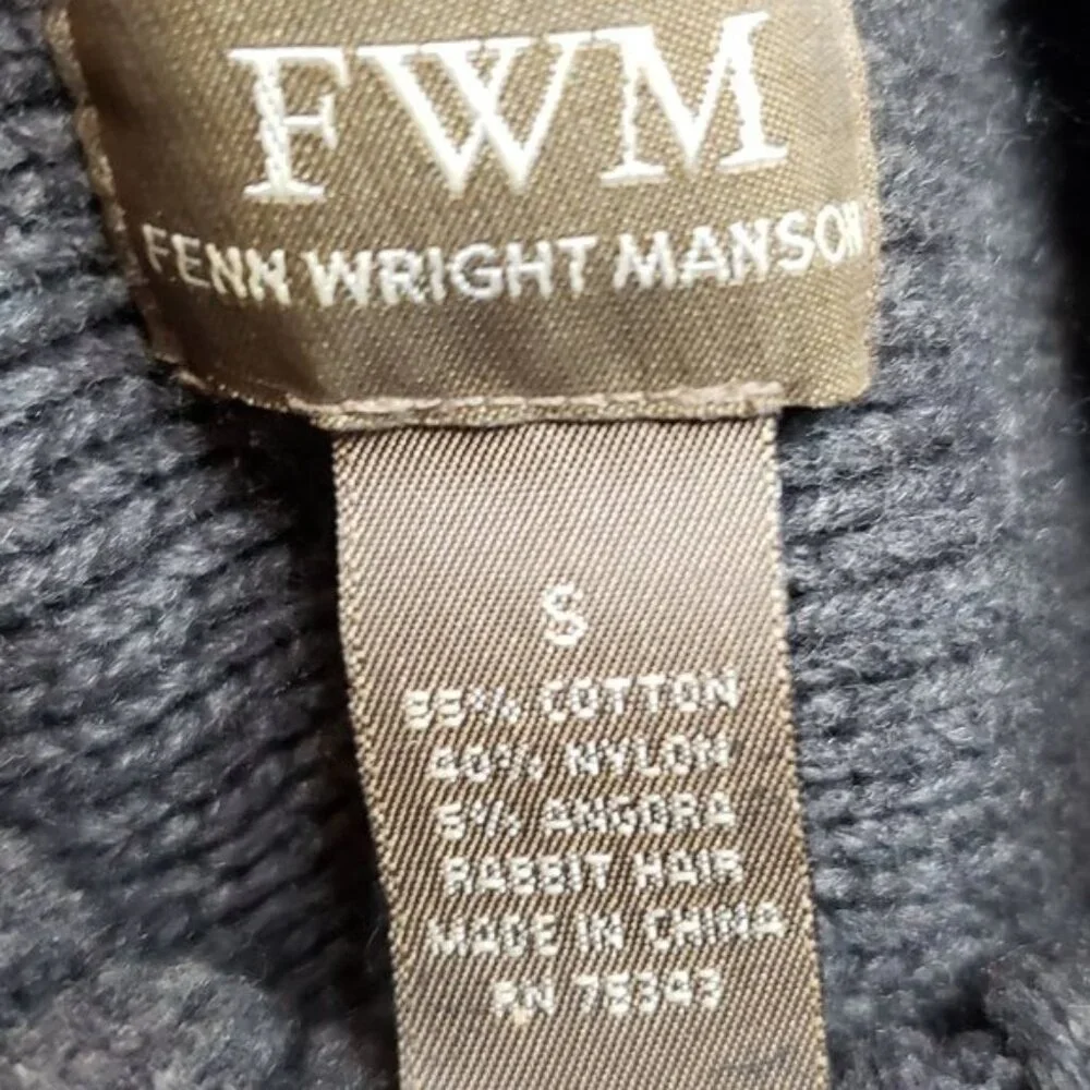 FWM Fenn Wright Manson Chunky Cable Knit Turtleneck Sweater Women's Autumn S